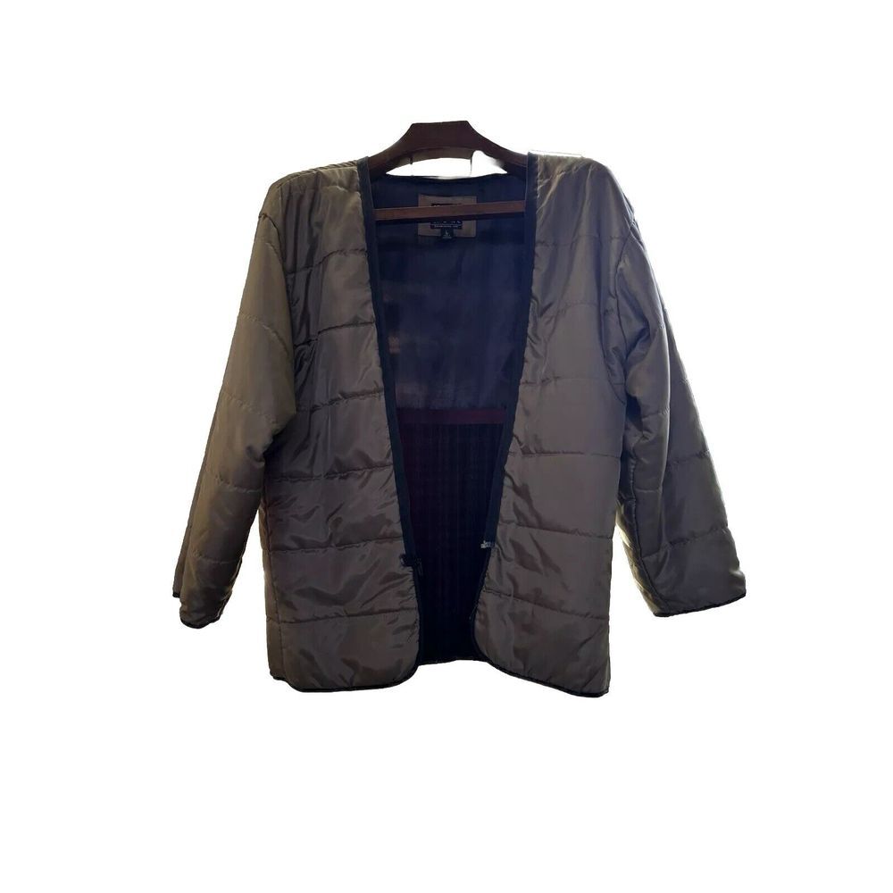 Jos A. bank Womens Puffer Lightweight Jacket Sz‎ Large Gold... Puffer Quilted